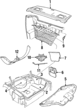 YW1Z5446668AAE - Body: Package Tray for Lincoln: Town Car Image