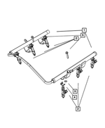 53032903AD - Fuel: Fuel Rail for Chrysler: Aspen | Dodge: Dakota, Durango, Ram 1500 | Jeep: Commander, Grand Cherokee | Ram: 1500, Dakota Image