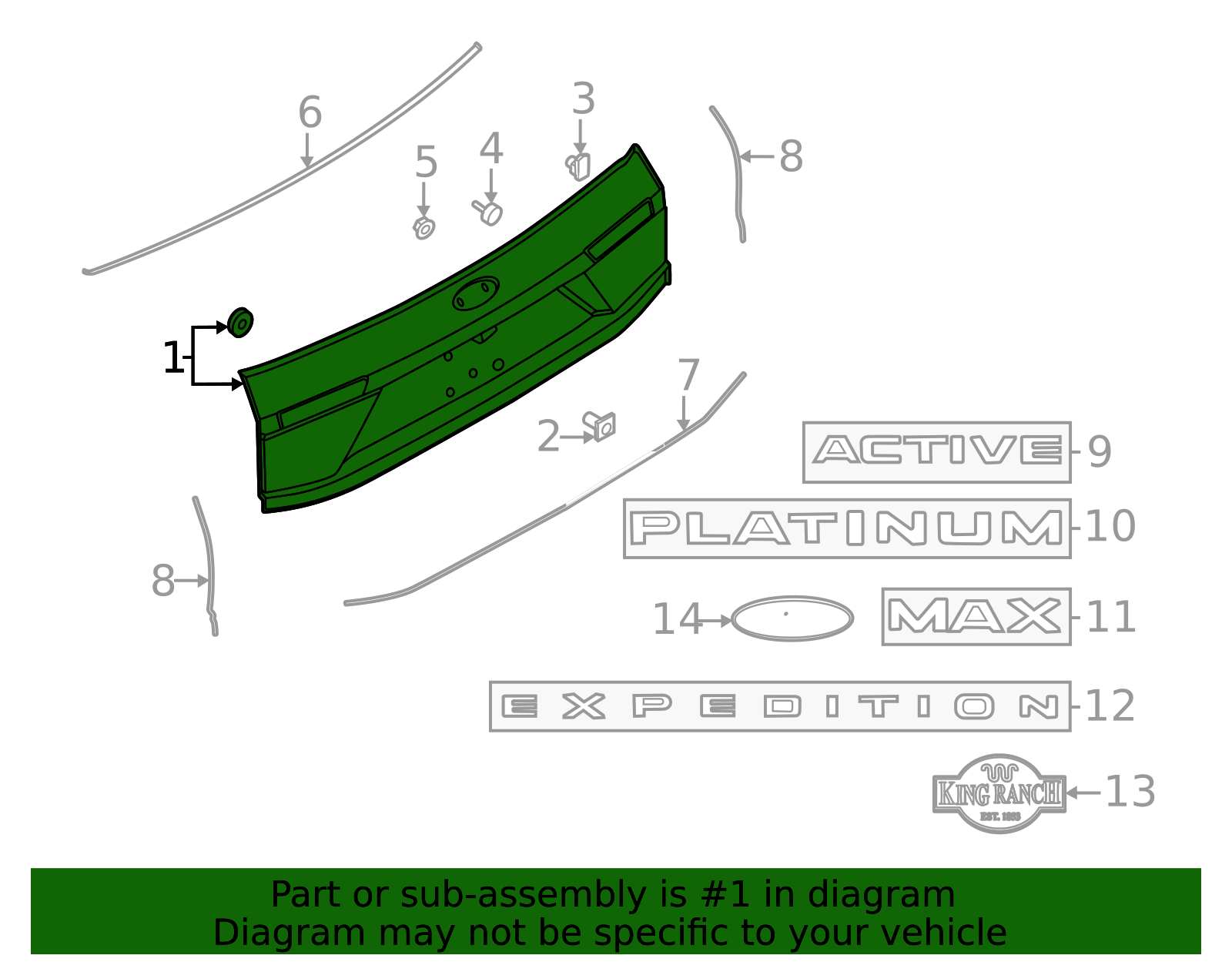 sl1z7842512ba - Ford Lift-Gate Finish Panel | Levittown Ford Parts