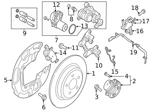 Brake Components for 2018 Lincoln MKX #1
