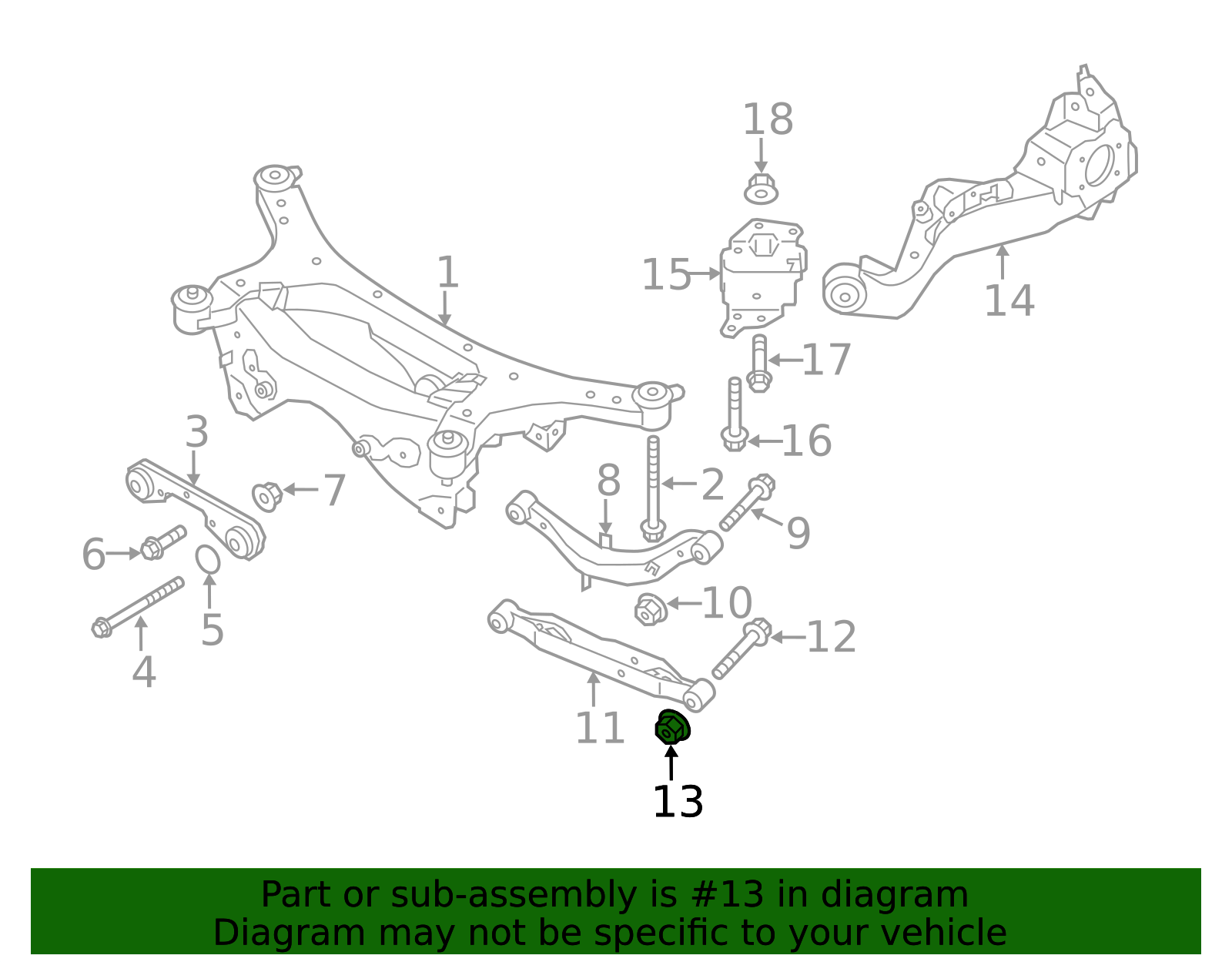 54588-JG00A - Ft Lower Control Arm Nut Official Nissan Parts Store
