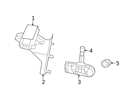 Tire Pressure Monitor Components for 2020 Dodge Grand Caravan #0
