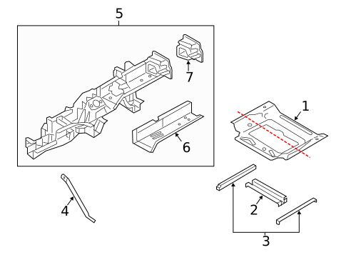 Rear Floor & Rails for 2019 Land Rover Range Rover Sport #0