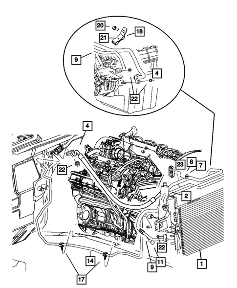 Air Conditioner and Heater Plumbing for 2008 Jeep Grand Cherokee #3
