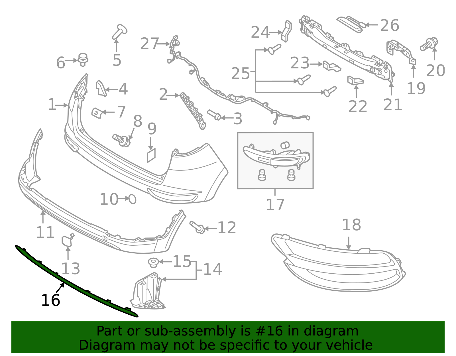 86688-D9500 - Bumper Trim 2020-2022 Kia Sportage | Kia Parts Space