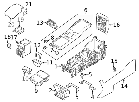 Rear Console for 2019 Land Rover Range Rover #0