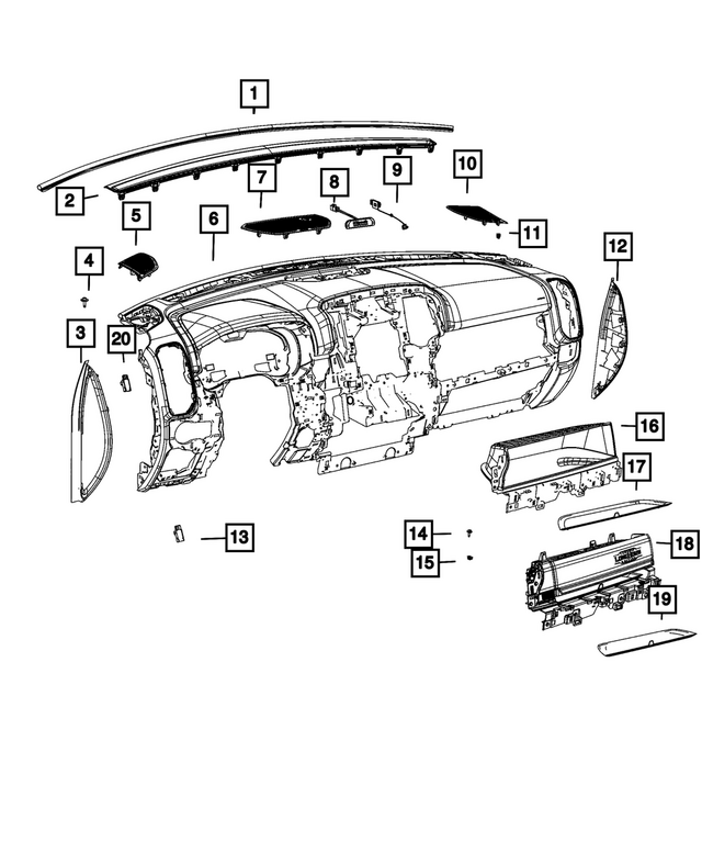 68483255AA - Interior Trim: Windshield Seal for Mopar Image