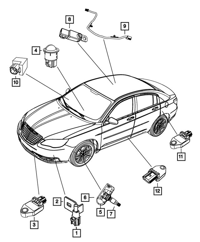 « 68088962AA – Electrical : Montage De Capteur Support pour Mopar Image »