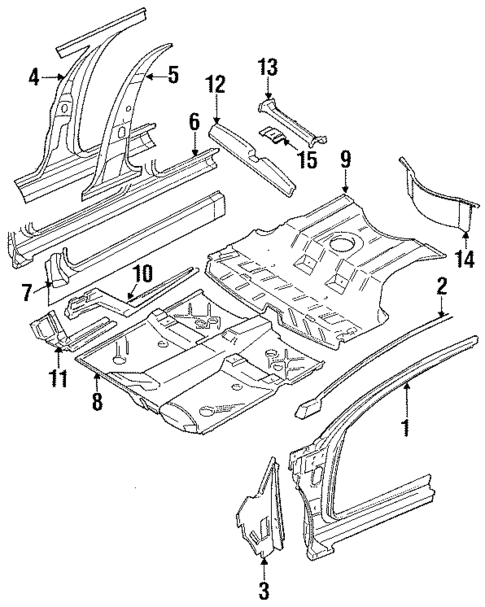 Center Pillar & Rocker for 1995 Chrysler New Yorker #0