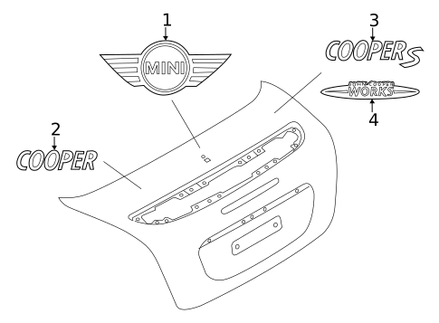 Exterior Trim - Trunk for 2013 Mini Cooper #0