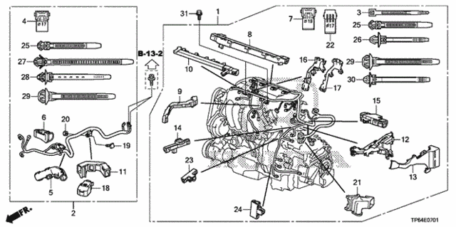 Engine Wire Harness (L4) for 2012 Honda Crosstour #0