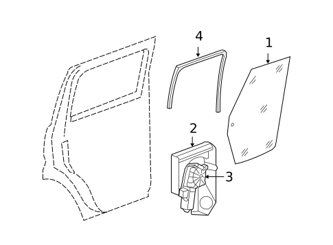 Glass - Rear Door for 2010 Dodge Nitro #0