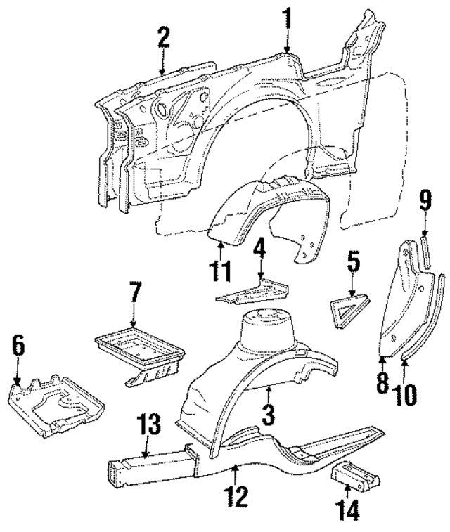 1316846 - : Wheelhouse Panel Brace for Volvo Image