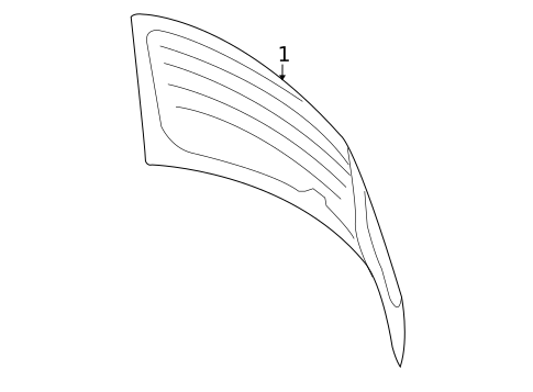 Glass - Lift Gate for 2013 Volkswagen Golf R #0