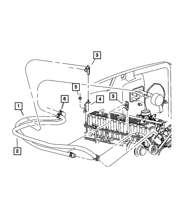 55037293AB - Air Conditioning &amp; Heater: Hose Bracket for Mopar Image image