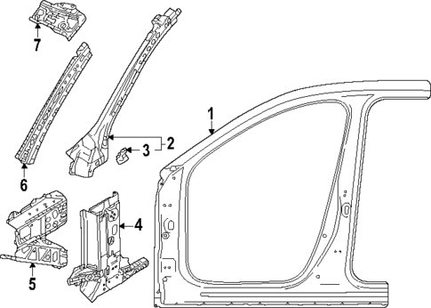 Hinge Pillar for 2024 Mazda CX-90 #0