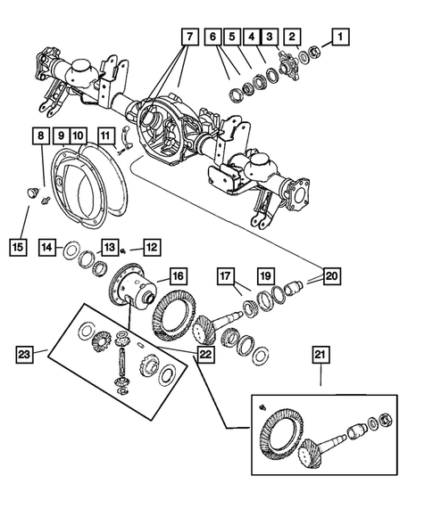 Differential and Housing for 2007 Jeep Commander #1