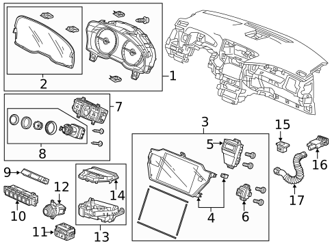 Instruments & Gauges for 2016 Acura RLX #0