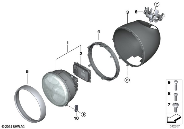 63128557261 - Lights: Control Unit for Led Headlights -  for BMW-Motorrad Image