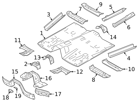 Floor & Rails for 2023 Subaru Ascent #0