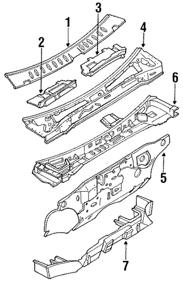 E92Z6102228A - Body: Cowl Top Panel for Ford: Probe Image