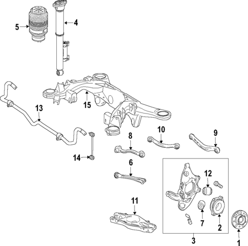 Rear Suspension for 2020 Mercedes-Benz E450 #4