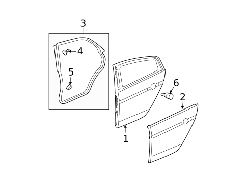 Door & Components for 2006 Acura TL #0
