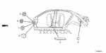 91616SLE000 - Interior/Bumper: BLOCK, FR. PILLAR (LOWER) (INNER) for Honda Image