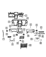 68232091AA - Interior Trim: Instrument Panel Reinforcement for Jeep: Wrangler, Wrangler JK Image
