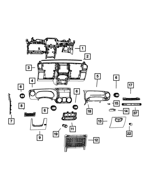Instrument Panel for 2013 Jeep Wrangler #0