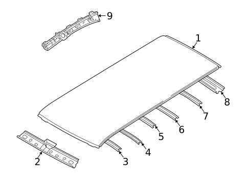 Roof & Components for 2006 Mitsubishi Outlander #1