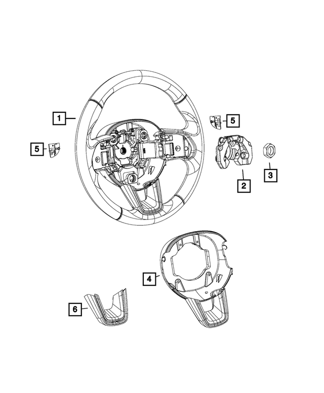 5UW97DX9AB - Steering: Paddle Switch Cover Bezel, Left for Mopar Image image