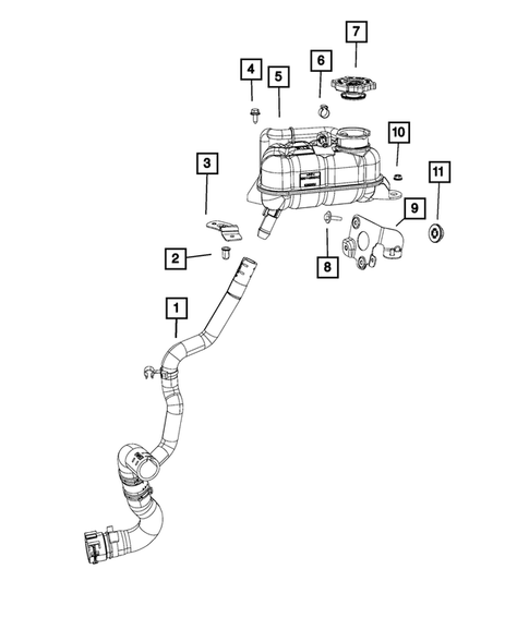 Engine Coolant Reservoir (Bottle) for 2019 Fiat 500 #0
