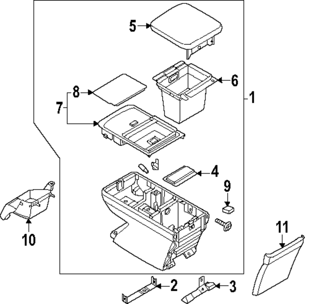 969267JD0A - : Storage Box for INFINITI: QX80 Image