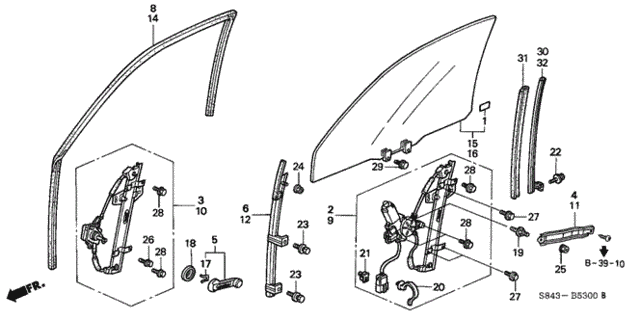 Front Door Windows for 2001 Honda Accord #0