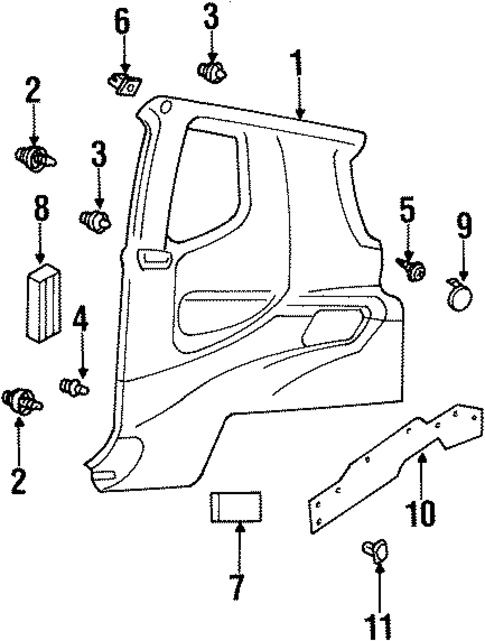 Interior Trim - Quarter Panels for 1999 Isuzu VehiCROSS #0