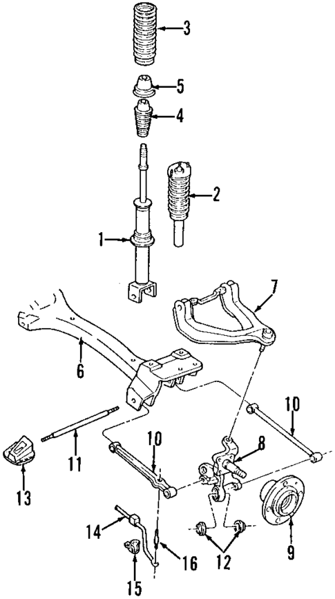 Rear Suspension for 1998 Chrysler Sebring #0