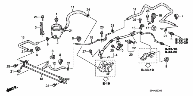 P.S. Lines (2WD) for 2008 Honda Pilot #0