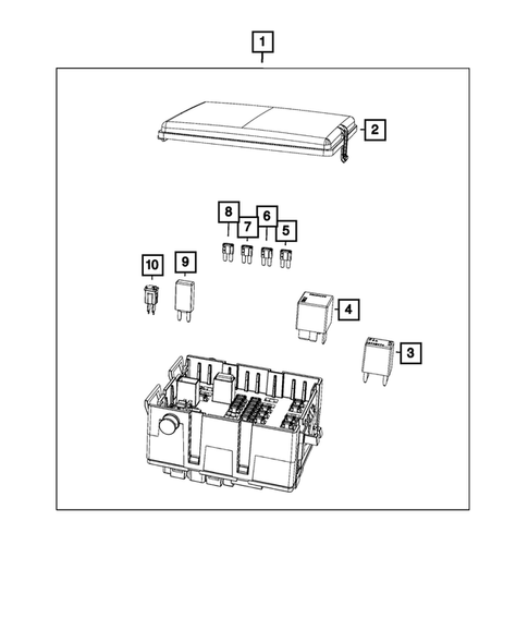 Power Distribution, Fuse Block, Junction Block, Relays and Fuses for 2019 Dodge Journey #1