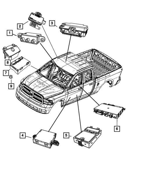 Keys, Modules and Engine Controllers for 2011 Ram 1500 #0