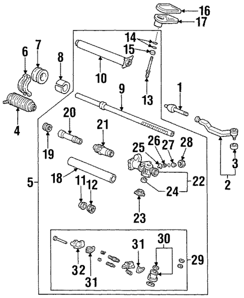 Steering Gear & Linkage for 1993 Honda Civic del Sol #0