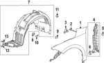 74150T61A00 - : Fender Liner for Honda Image