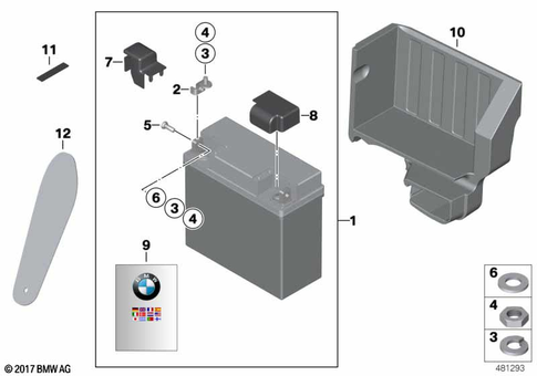 Battery with Bracket for 2012 BMW-Motorrad R 1200 RT #0