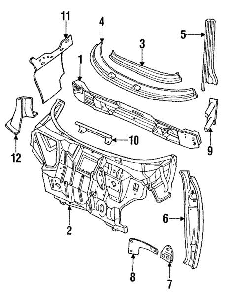 Cowl for 1990 Saab 900 #0
