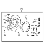 Parking Brake Shoe And Lining Kit, Right & Left