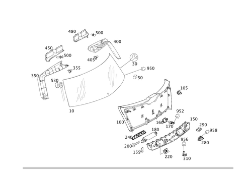 Rear-End Door/Rear-End Window Detachable Parts for 2013 Mercedes-Benz GLK350 #0