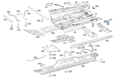 Front Floor for 2015 Mercedes-Benz C400 #0
