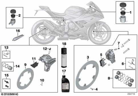 Brake Service for 2020 BMW-Motorrad S 1000 RR #0