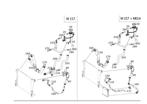 Expansion Reservoir, Mount and Hoses for 2015 Mercedes-Benz E63 AMG #0