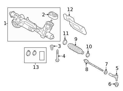 Steering Gear & Linkage for 2021 Volkswagen Golf #0
